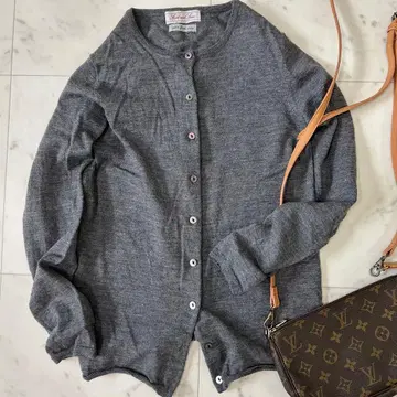 스픽앤스팬 니트 가디건 울 그레이 베이크루즈