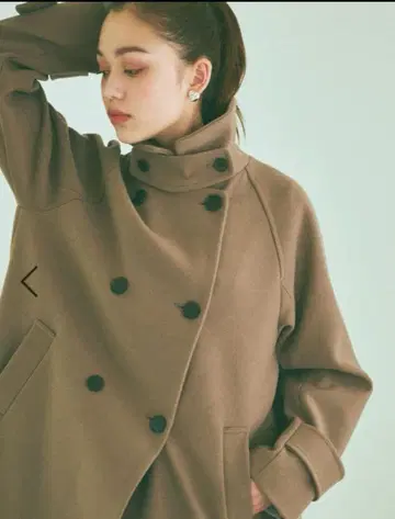 mysty woman 미스티우먼 스탠드 래글런 W 코트 모카 M 사이즈