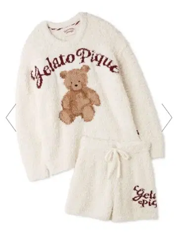 [ ONLINE 한정판 ] 젤라또 스노우 베어 자카드 풀오버 & 숏팬츠