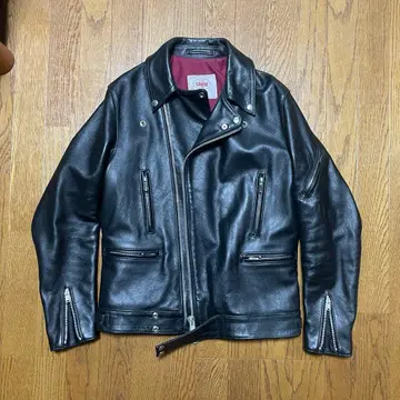 JAMES GROSE 더블 라이더 자켓 마닐라 소가죽 38