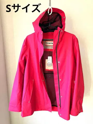 [ 새상품 하자품 ] HUNTER 헌터 레인코트 후드 핑크 여성용
