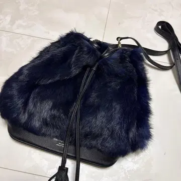 CHRISTIAN VILLA 네이비 복조리형 숄더백