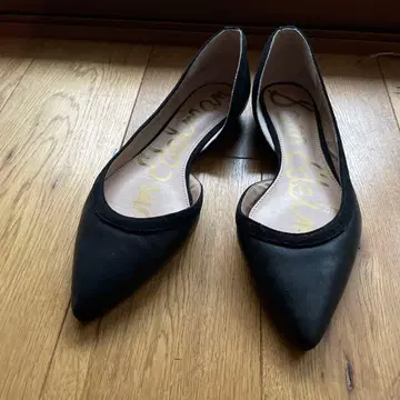 천연 가죽 블랙 플랫슈즈 22.5 정가 5만