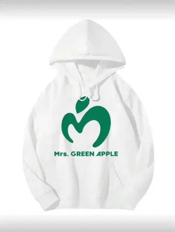 Mrs. GREEN APPLE 후드티 화이트 로고