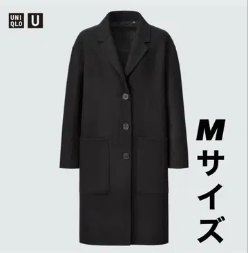 새상품급 UNIQLO U 울 블렌드 체스터 코트 블랙 M 사이즈