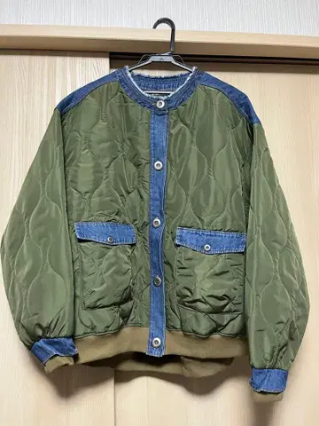 IRIEY K53114 퀼팅x80z 데님 이소재 솜 자켓