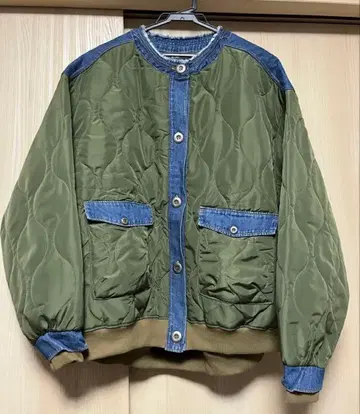 IRIEY K53114 퀼팅x80z 데님 이소재 솜 자켓