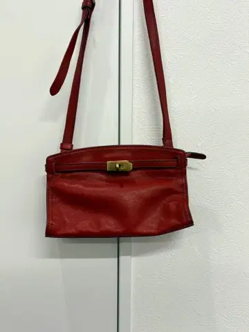 Dakota 가죽 숄더백 빨간색