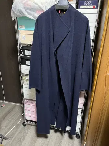 ROPE 네이비 롱 코트 허리 벨트 포함