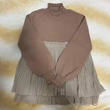 &LOVE 니트 콤비의 슬림해 보이는 엘레강트 풀오버