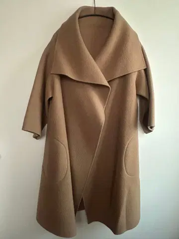 Haversack 베이지 오버 사이즈 롱 코트