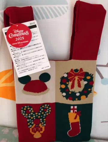 디즈니 리조트 크리스마스 2025 토트백 니트 미키