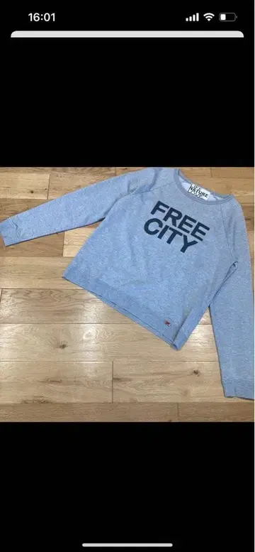 FREE CITY 그레이 맨투맨 트레이닝복