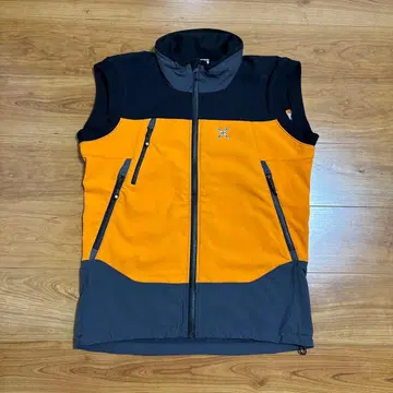 MANTURA 플리스 베스트 오렌지 블랙 M 사이즈