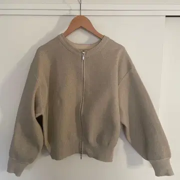 베이지 지퍼 가디건 FREE 사이즈