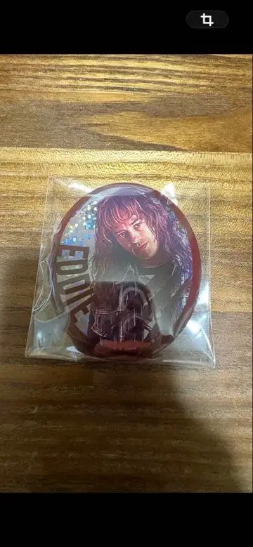 에디 원형 핀 배지 빨간색