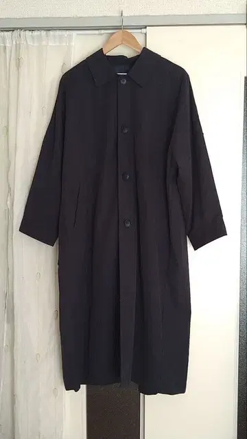 MOUSSY 다크 네이비 롱 코트 사이즈 1 트렌치코트