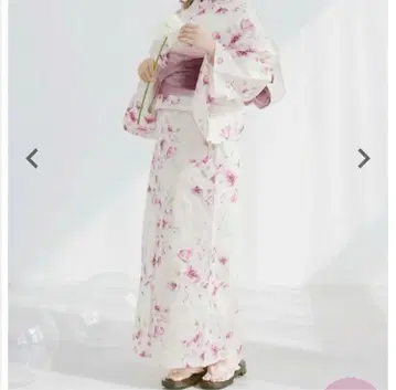 Dita 유카타 수채화의 설월화 ( 복숭아 )