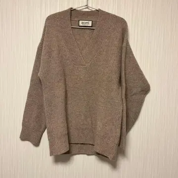 ROPE 깊은 V넥 튜닉 풀오버