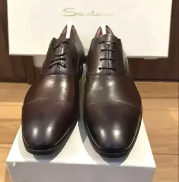 [ 새상품 ] Santoni 스트레이트 팁 사이즈 5 다크 브라운