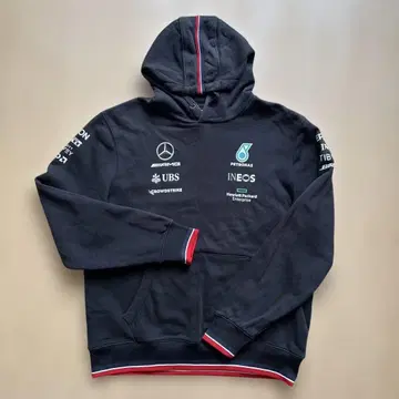 Mercedes AMG 후드티 PETRONAS 로고 블랙 L