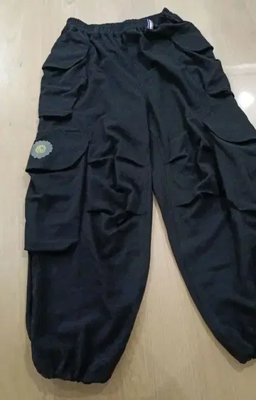 미사용급 퍼슨 파라슈트 이지 팬츠 블랙 L QVC 캣 팬츠