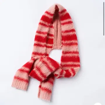 POPPY 포피 BORDER KNIT HOOD WARMER 아사기니뇨