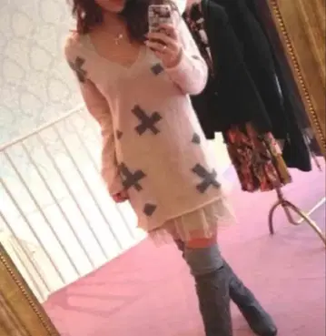 수입 NORTHLAND 모헤어 니트 튜닉