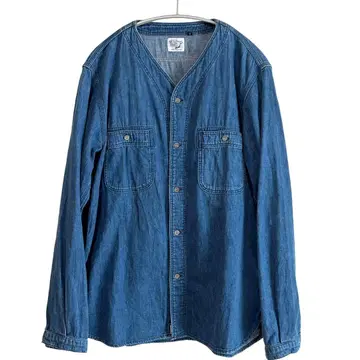 N-637 orslow 오어슬로우 노카라 데님 셔츠 2 고품질 레어