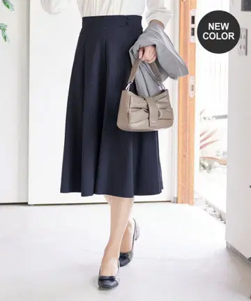 분또 플레어 스커트 네이비