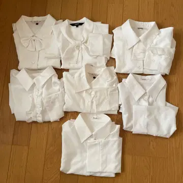 en joie 외 화이트 리본 셔츠 7종 세트 M 사이즈 사무복