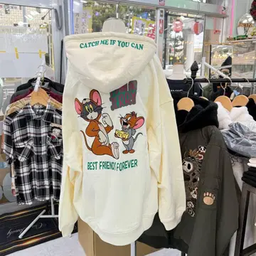 ( 21 ) 톰과 제리 후드 부착 후드티