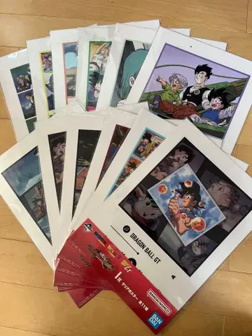 드래곤볼 제일복권 I상 클리어 포스터 전 11종 세트