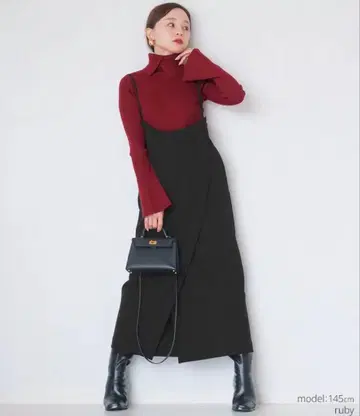 언리언스 2way 넥 립 니트 루비 니트 unliens