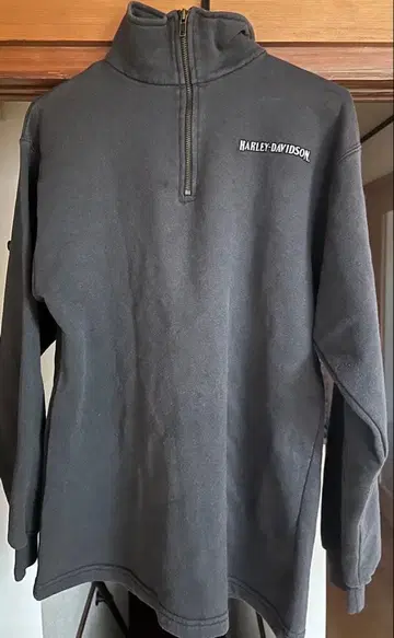 Harley-Davidson 블랙 하프 지퍼 트레이닝복