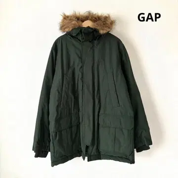 새상품급 GAP 다운 모즈 코트 골드 컨트롤 맥스 카키 XL