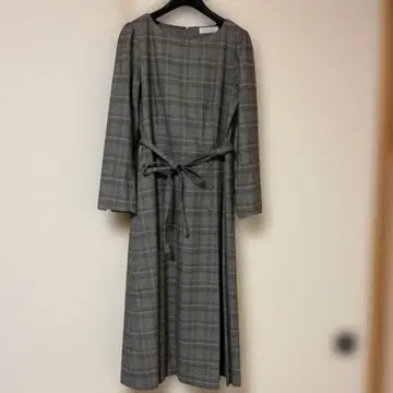 쿠튀르 브로치 글렌체크 원피스 L 사이즈