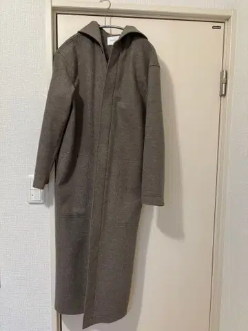 BEAUTY&YOUTH 후드 부착 롱 코트 M 밀크티 베이지