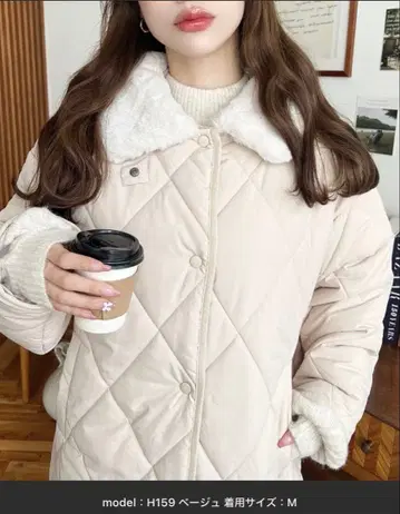 칼라 퍼 매트 폴리에스테르 다이아 퀼트 에코 다운 코트