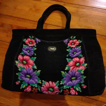 FEILER 페이러 꽃무늬 토트백 대형 블랙