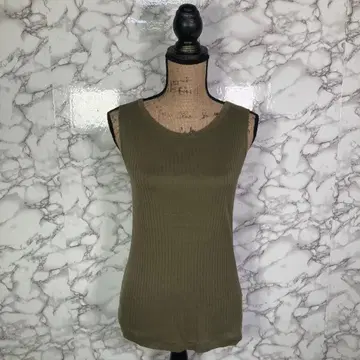 IENA 이에나 (M 상당) 리브 슬리브리스 티셔츠 카키