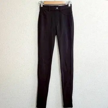 유니클로 히트텍 레깅스 팬츠 면 혼방 블랙 XS 작음 허리밴딩
