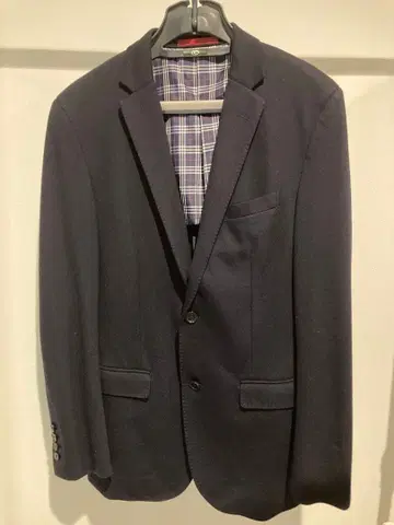 블랙 라벨 네이비 체크 자켓 안감 M 사이즈