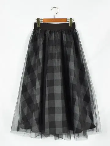 [ 미개봉 새상품 ] An Mille 체크 샤샤 스커트