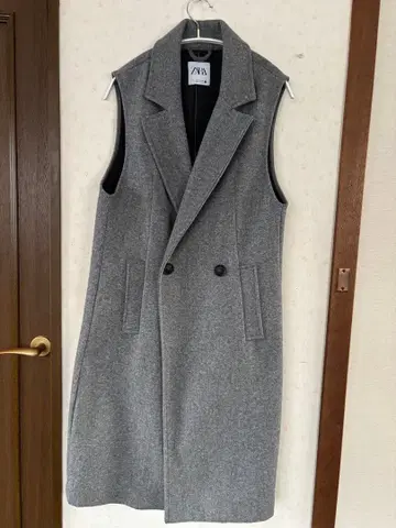 ZARA 그레이 더블 브레스트 베스트