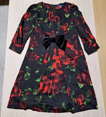 [ 레어 ] [ 새상품급 ] 엠즈 그레이시 원피스 36 블랙 x 빨간색