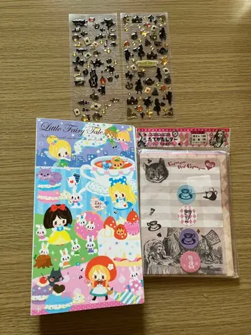 헤이세이 레트로 빨간 망토 백설공주 원더랜드 앨리스 씰 파일