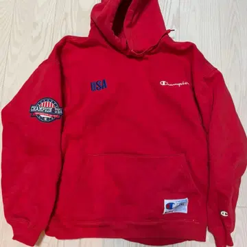 챔피온 챔피온 후드티 USA 자수 후드티