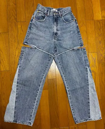 MOUSSY 컷 아웃 데님 팬츠