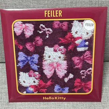 페이러 산리오 헬로키티 손수건 타월 리본